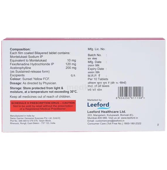 minolast fxa tablet 10's